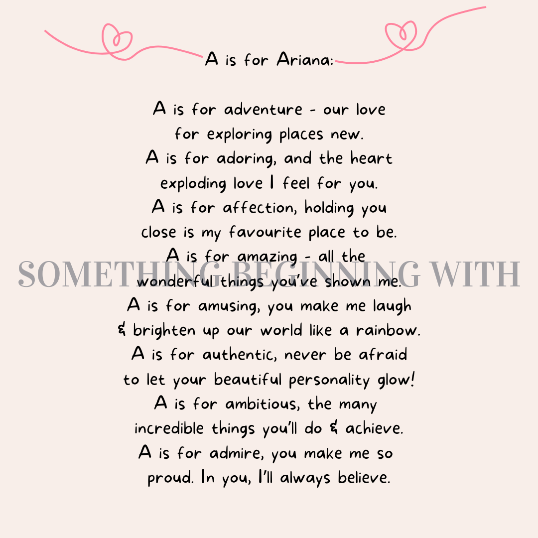 Personalised Poems (pdf version)