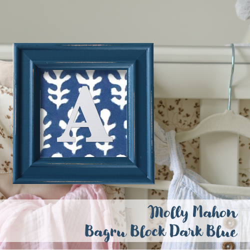 Blue Frame - Block Print