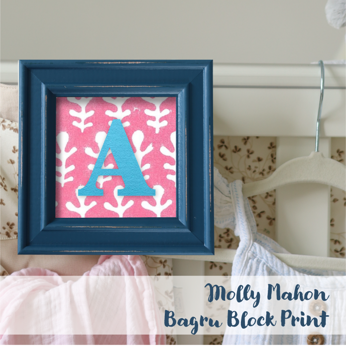 Blue Frame - Block Print