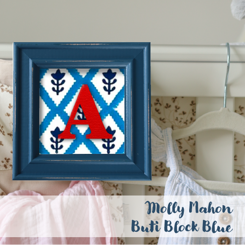 Blue Frame - Block Print