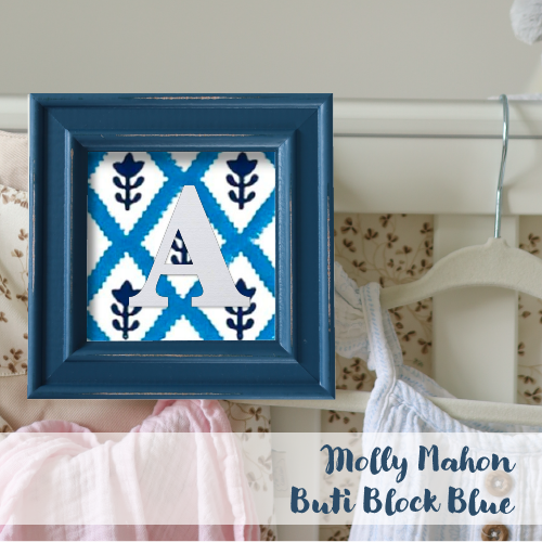 Blue Frame - Block Print
