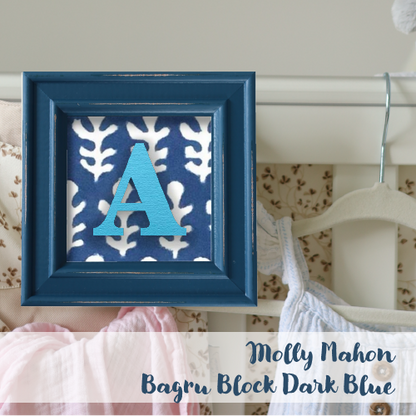 Blue Frame - Block Print
