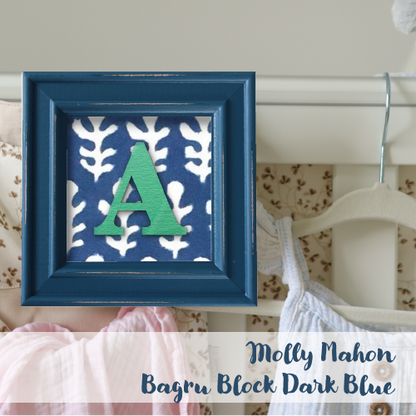 Blue Frame - Block Print