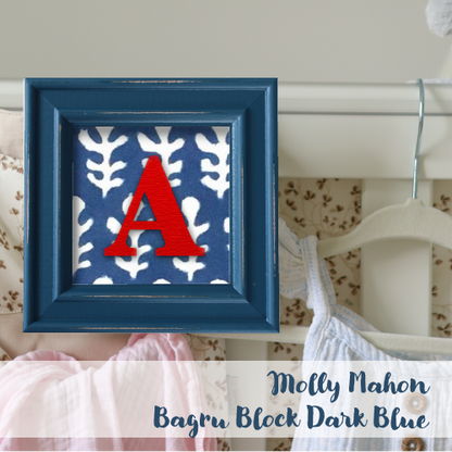 Blue Frame - Block Print