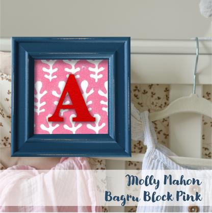 Blue Frame - Block Print