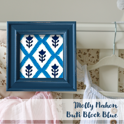 Blue Frame - Block Print