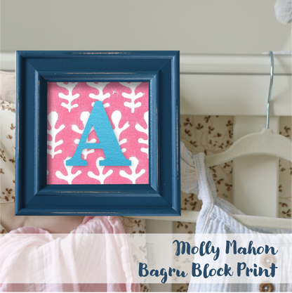 Blue Frame - Block Print