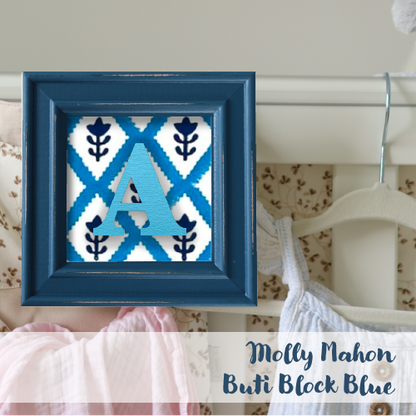 Blue Frame - Block Print