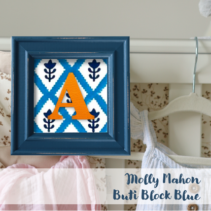 Blue Frame - Block Print