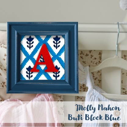 Blue Frame - Block Print