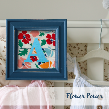 Blue Frame - Floral