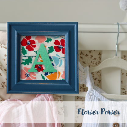 Blue Frame - Floral