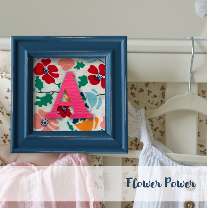 Blue Frame - Floral