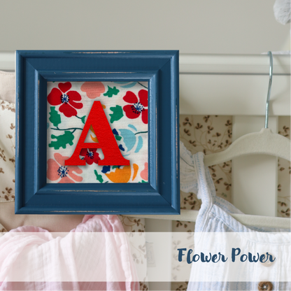 Blue Frame - Floral