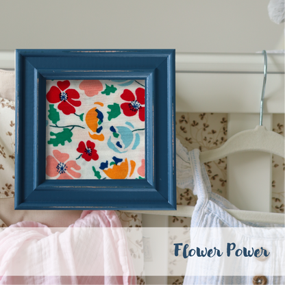Blue Frame - Floral