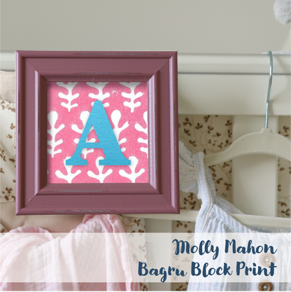 Pink Frame - Block Print