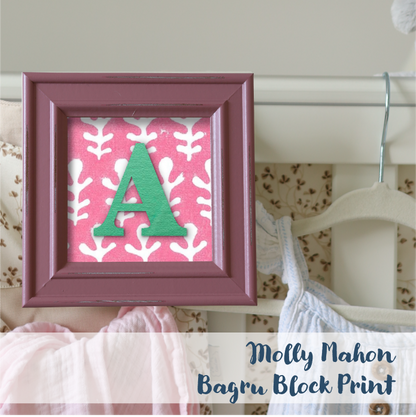 Pink Frame - Block Print