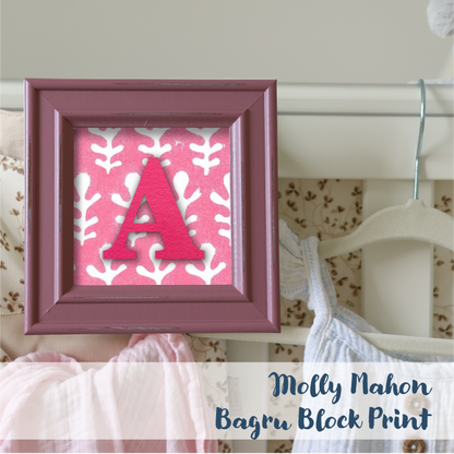 Pink Frame - Block Print